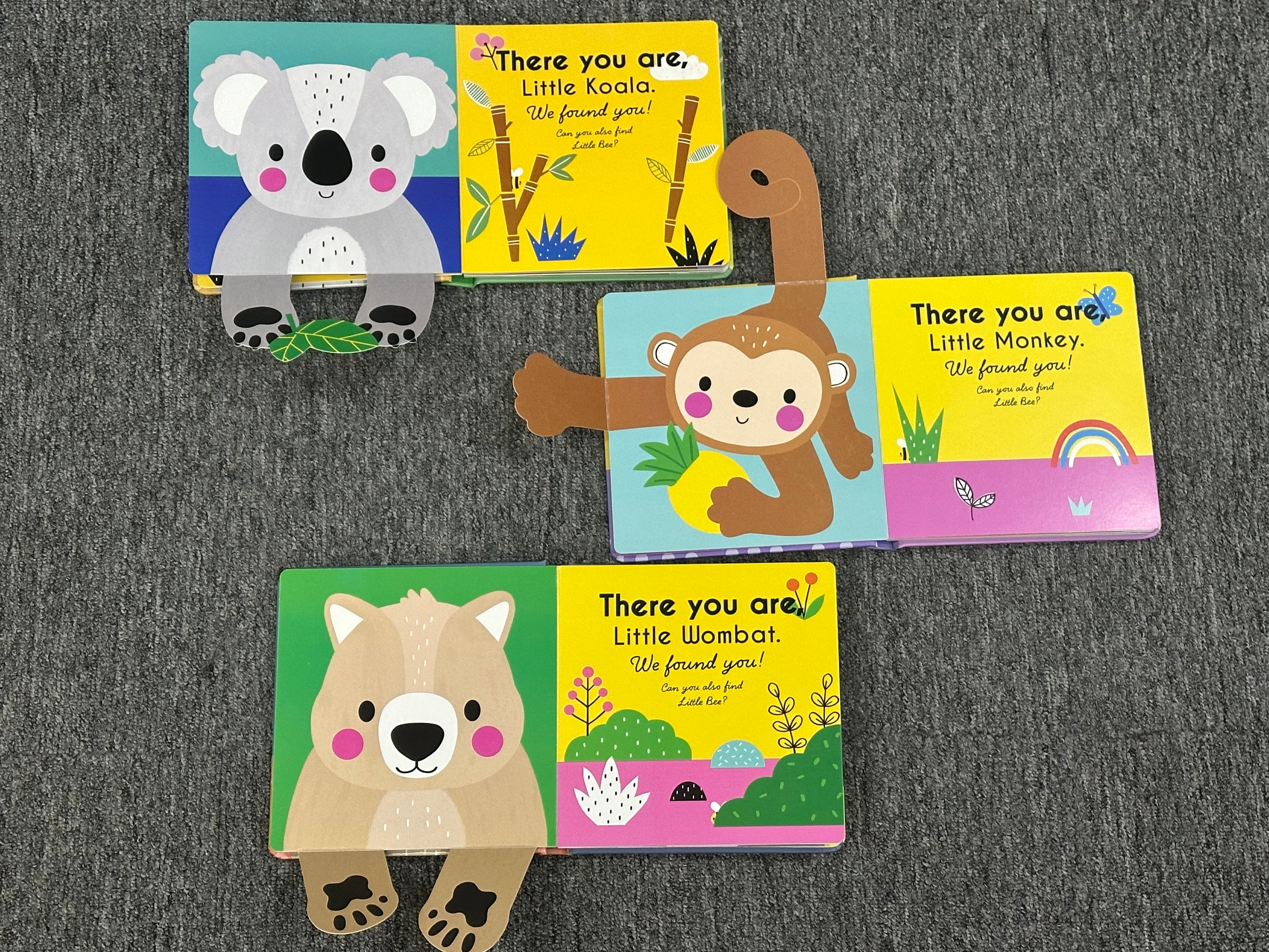 Flap book opened