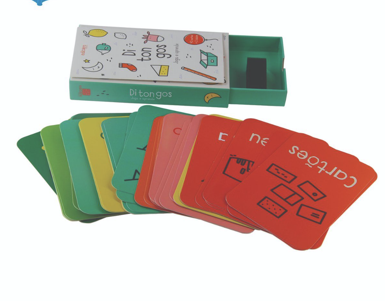 Colorful flashcard spread