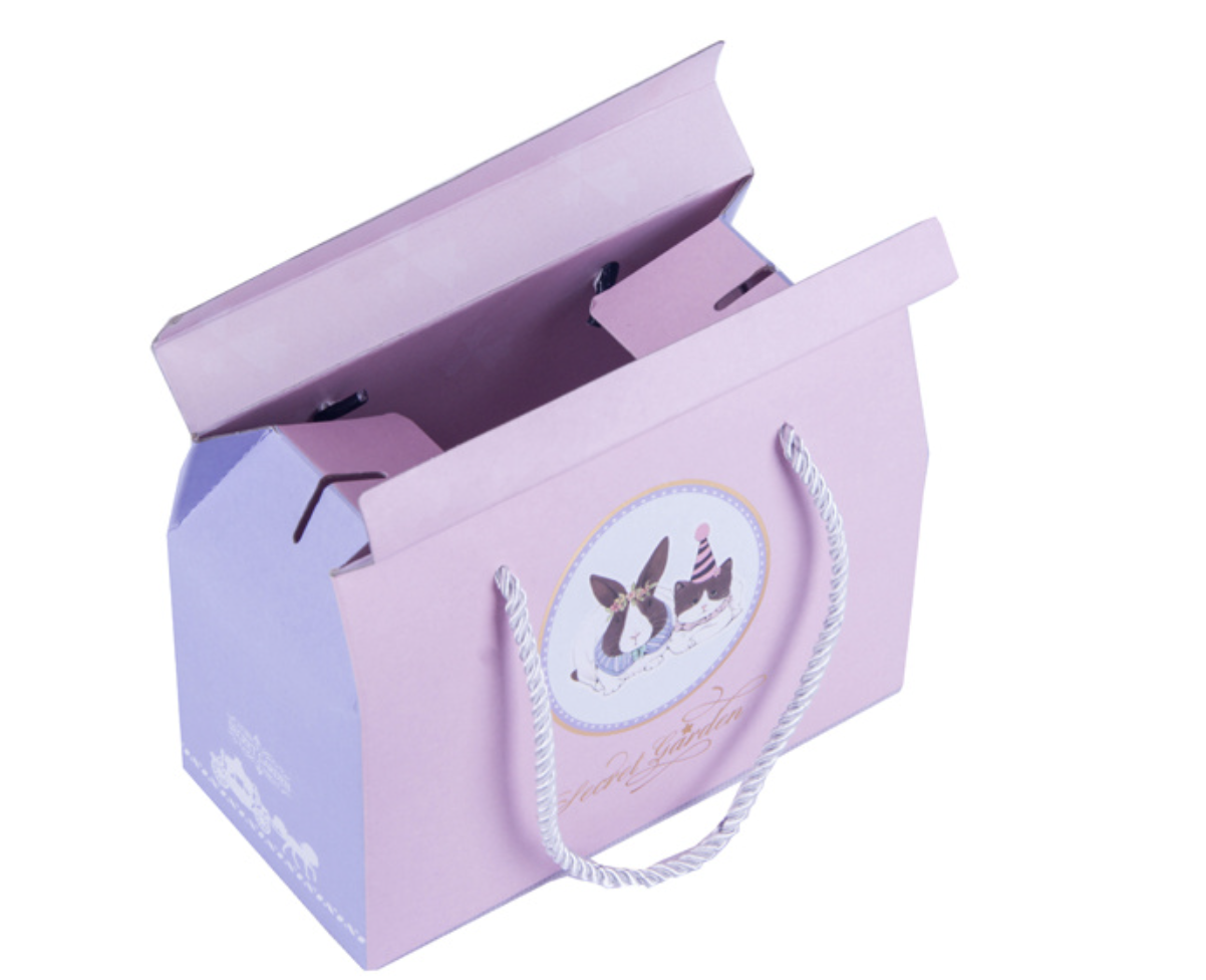 Pink gift paper bag